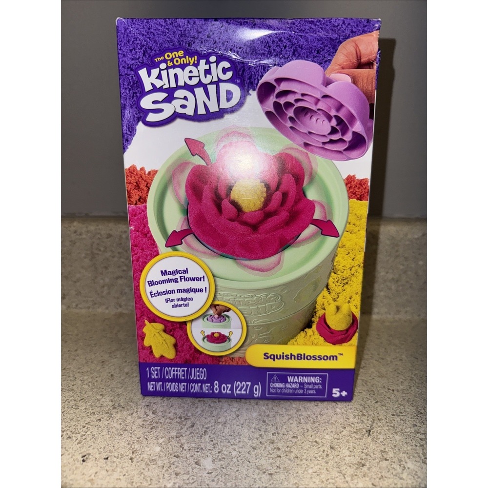 Kinetic Sand SquishBlossom Flower Playset 8 Oz Magical Blooming Flower NEW